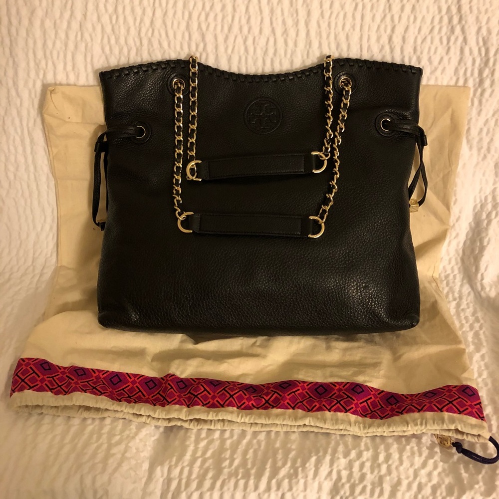 Tory Burch Marion Tote in Pebbled Leather